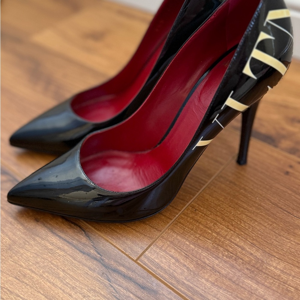 Valentino Black Patent Leather Heels